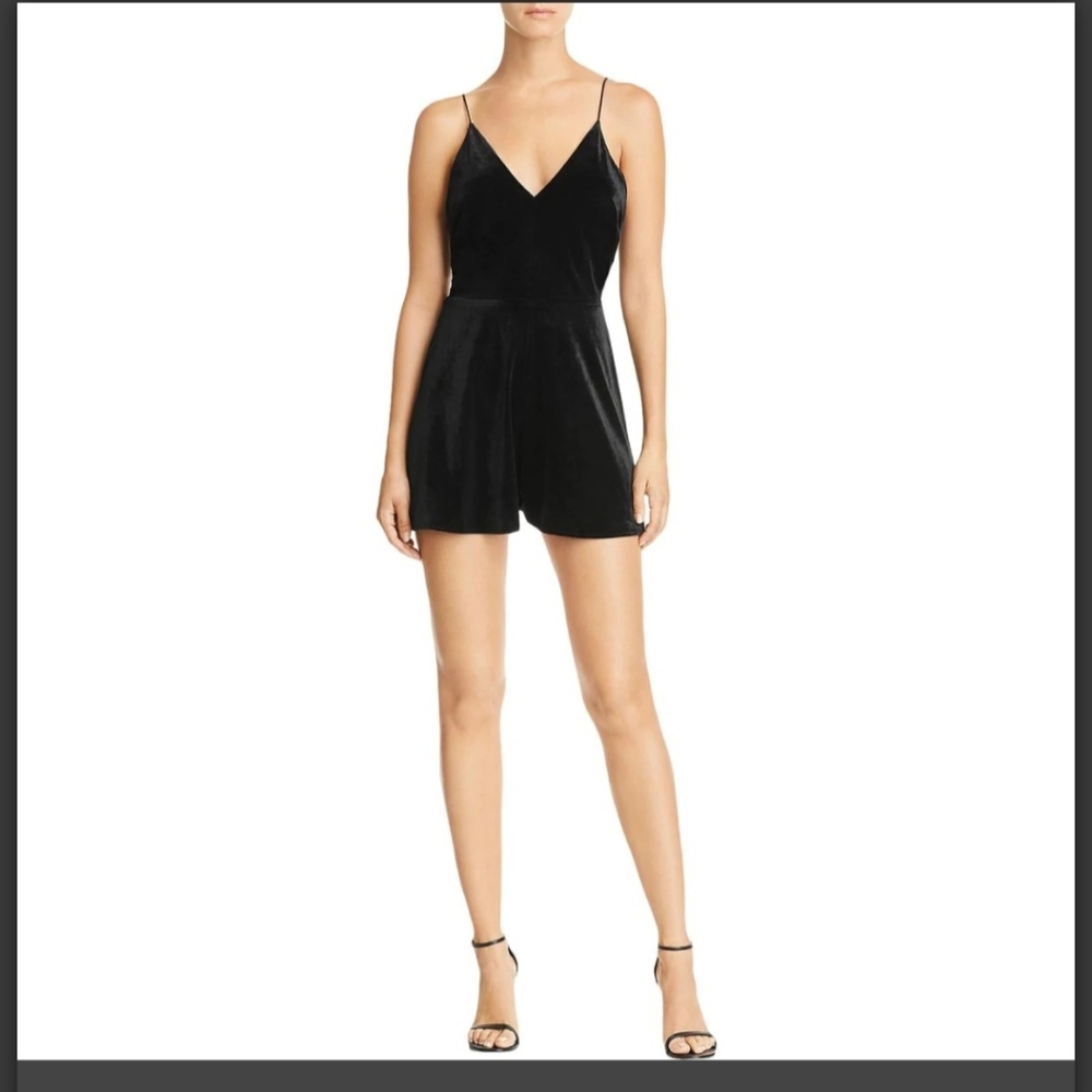 3 for $35.00-Velvet Stretch Sleevless Romper  AQUA Spaghetti Straps Brand New M